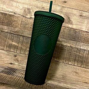 ❤️‍🔥NEW Starbucks Holiday Venti Dark Green Studded Tumbler